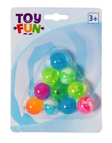 Vedes Toy Fun Flummi, 25 mm, 10 Stück auf Blisterkarte 86115298