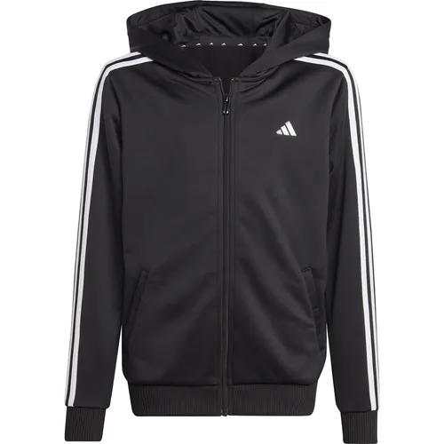 adidas Sportswear Sweatjacke Essentials AEROREADY 3-Stripes Regular-Fit Full-Zip Hoodie - Sportliche Jacke für Kinder, aus 100% Polyester, mit AEROREADY-Technologie für trockenen Komfort beim Tennis.