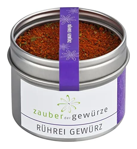 Zauber der Gewürze Rührei Gewürz - Gewürzmischung für klassisches Rührei, Spiegeleier und Omelette, Spitzen-Qualität in wiederverschließbarer Aroma-Dose, 40 g