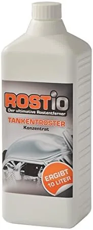 Rostio Tankentroster 1L – Konzentrat zur vollständigen Entrostung von Metalltanks – 1:10 verdünnbar – entfernt Rost zu 100% – für Tanks bis 10L – porentiefe Reinigung & Vorbereitung für Versiegelung