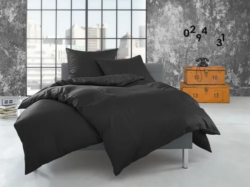 BETTWAESCHE-MIT-STIL Bettwäsche Feinflanell Bettwäsche uni einfarbig, Feinflanell, 3 teilig