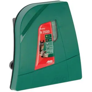 AKO Weidezaungerät Power N 3500 - Weidezaungerät für bis zu 20 km Zaunlänge, ideal für Pferde, Rinder und Schafe. Sehr schlagstarkes 230V Netzgerät mit LED-Kontrolle für optimale Sicherheit.