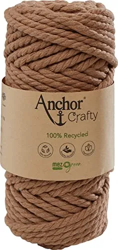 Anchor Crafty Kordel 250g 40m Nadelstärke 10-12 umweltfreundlich ganzjährig Stärke 5mm waschbar bei 60°C 80% Baumwolle 20% Polyester Farbe 00123