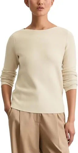 Marc O'Polo Rundhalspullover beige L - Herren-Pullover aus 100 % Baumwolle, bequem und atmungsaktiv, perfekt für lässige Outfits.