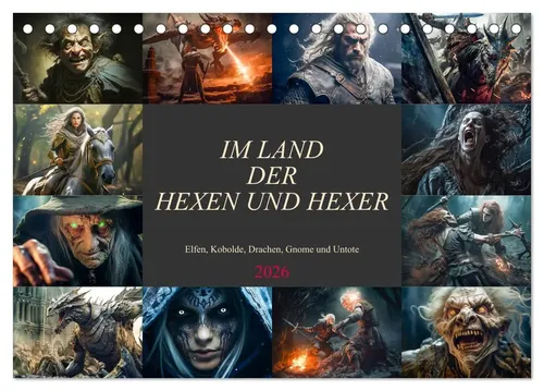 Dirk Meutzner | Im Land der Hexen und Hexer (Tischkalender 2026 DIN A5 quer),...
