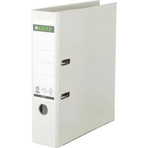 LEITZ Ordner Pappe A4 180 Grad 80mm weiß in weiß von Leitz