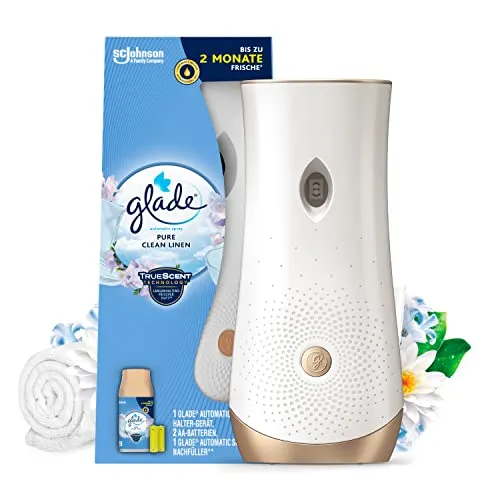 Glade Automatic Spray Starter Set mit Nachfüller, Pure Clean Linen, 269 ml