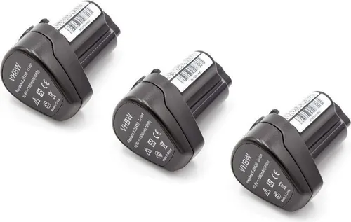 vhbw 3x Akku kompatibel mit Metabo PowerMaxx BS Quick Basic, PowerMaxx LED, PowerMaxx BS Quick Pro, PowerMaxx RC Werkzeug (1500 mAh, Li-Ion, 10,8 V)
