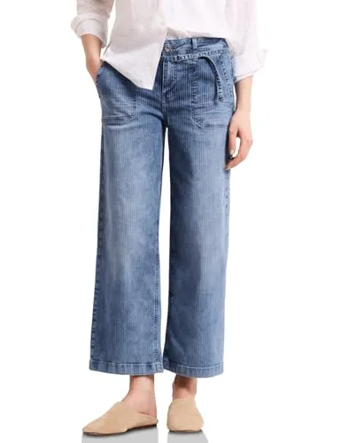 Street One Mid Waist Wide Leg Jeans mit Streifen von Street One