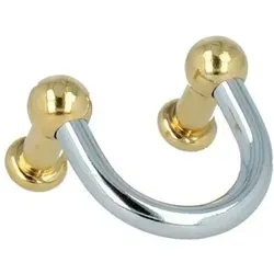 Ms Beschläge - Schubladengriff Möbelgriff Messing Poliert / Chrom Glänzend Lochabstand 32mm