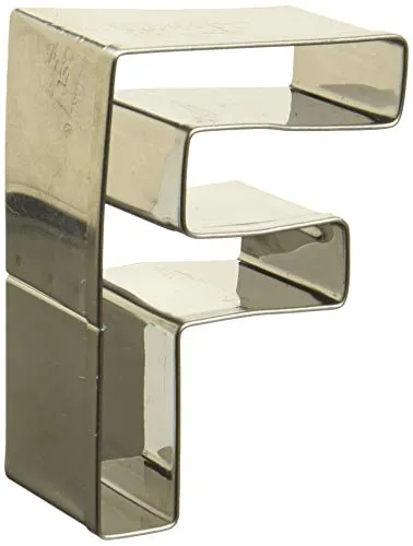 Birkmann, Ausstechform Buchstabe F, Grau, 6 cm, Edelstahl
