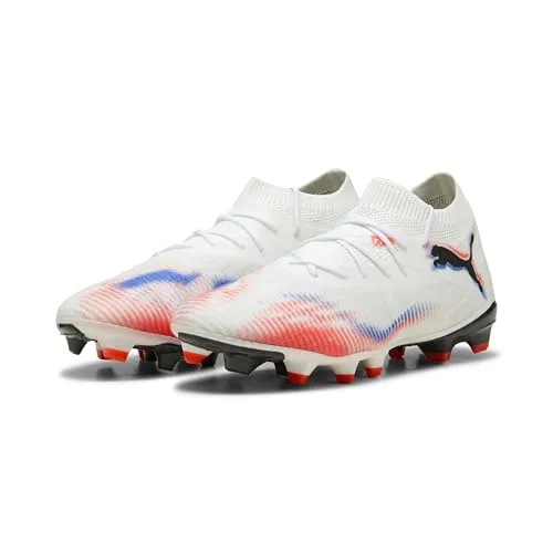 Puma Future 8 Match FG/AG Fußballschuhe für Frauen - Weiß EU 42 - Fußballschuhe für Frauen mit leichtem Mesh-Obermaterial und GripControl für optimalen Ballkontakt. Entwickelt für 360-Grad-Agilität auf festem Boden und Kunstrasen.