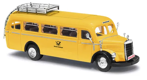 Abverkauf BUSCH 1:87 H0 41013 Mercedes-Benz O-3500 Deutsche Post Fahrschule NEU
