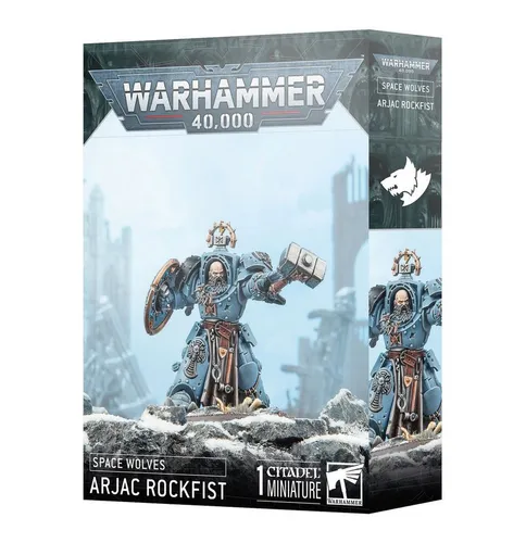 Games Workshop Modellbausatz Space Wolves: Arjac Rockfist - Detaillierter Modellbausatz für kreative Bastler, ideal für Sammler und Tabletop-Spiele. Perfekt für spannende Schlachten und individuelle Anpassungen.