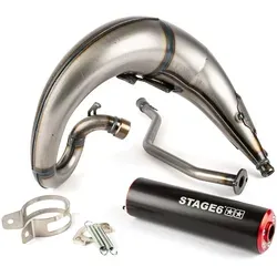 Stage6 Streetrace High Mount Auspuff rot/schwarz für Yamaha DT50
