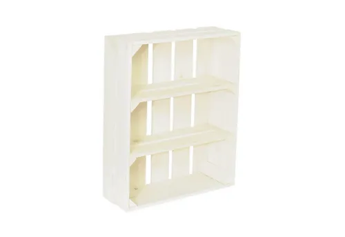 CHICCIE Holzkiste Holzregal 50x40x15cm - weiß 2x kurzes Regal (2 St)