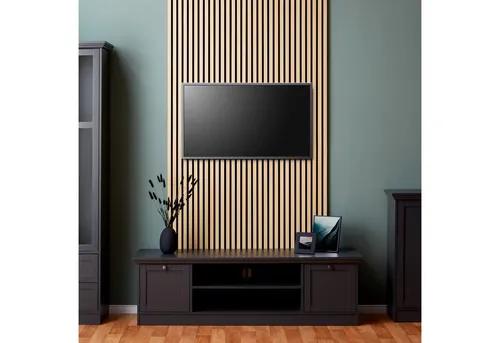 Homestyle4u 2654 Akustikpaneele Holz 60x60 cm - Akustikelemente mit MDF-Holz in Eiche und schwarzem Akustikfilz, verbessern die Raumakustik und sorgen für Geräuschdämmung. Ideal für Wohnzimmer, Büro oder Flur.