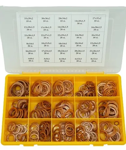 TEILIGES Kupferringe Dichtringe Dichtung Kupferring Sortiment Ölwanne Set 540