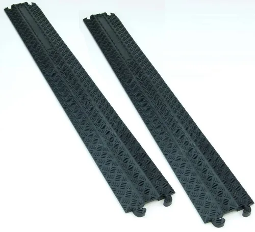2x 1 Kanal Kabelbrücke Cable Board Überfahrrampe Kabelkanal Kabel Schutz Rampe