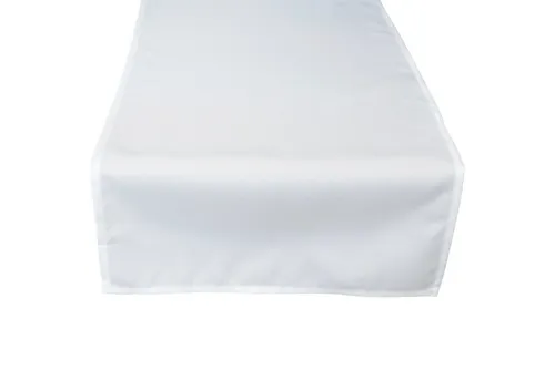 matches21 HOME & HOBBY Tischdecke Tischläufer 40 x 150 cm für Küche & Esstisch in Weiß (1-tlg), Waschbare Mitteldecke mit Lotuseffekt