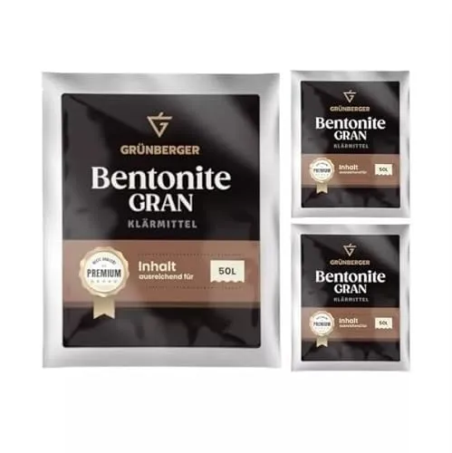 Hugbert Grünberger Klärungsmittel Bentonite GRAN Wein Saft Klärmittel 50L (45g)