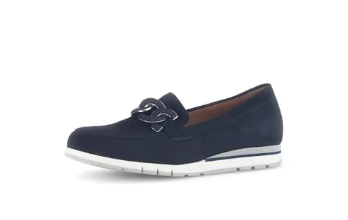 Gabor FLORENZ Slipper mit Keilabsatz - Halbschuhe mit Keilabsatz und Komfort, aus Ziegenveloursleder, ideal für breite Füße (Schuhweite G), mit herausnehmbarem Fußbett für individuellen Tragekomfort.