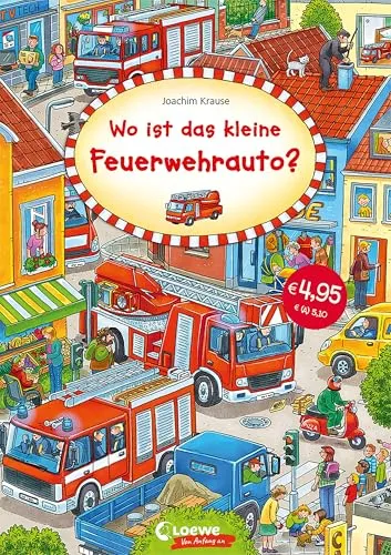 Wo ist das kleine Feuerwehrauto?: Papp-Wimmelbuch für Kinder ab 2 Jahre (Wimmelbilderbücher)