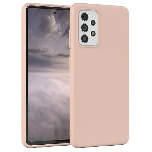 EAZY CASE - Silikonhülle für Samsung Galaxy A72 / A72 5G Hülle Silikon Case Rosa weich stoßfeste Handyhülle A72 / 5G Schutzhülle mit Kameraschutz Dünn Premium Schutz Cover TPU Bumper Altrosa Pastell