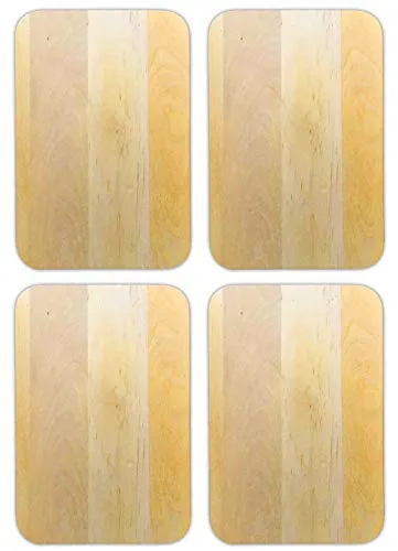HAC24 4er Set Schneidebrett aus Naturholz 22 x 15 x 1 cm Küchenbrett Holz Schneide Brett Servierbrett Brettchen
