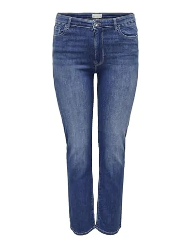 ONLY CARMAKOMA Carsui Mid Slim DNM Dia364 - Stylische Slim Fit Jeans von Only Carmakoma für Jugendliche, mit Gürtelschlaufen und Knopfleiste für optimalen Tragekomfort.