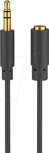 GOOBAY 97122 - Kabel Klinke, Verlängerung 3,5 mm 3-Pin, 5 m
