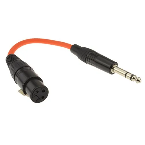 XLR 3 Polig Buchse Zum 6,35 mm Stereo Klinkenstecker Audio Adapter Kabel 20 cm