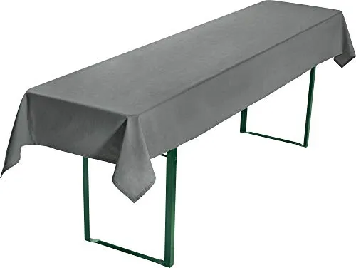 REDBEST Biertisch-Tischdecke grau 90x260 cm - Tischdecken für Biertischgarnituren, strapazierstark und langlebig, ideal für Gartenpartys, Geburtstagsfeiern oder Grillabende.