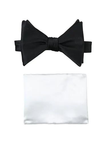 Steffen Klein Herren Smoking Set mit vorgebundener Fliege und Einstecktuch - Elegantes Smoking Set mit vorgebundener Fliege und passendem Einstecktuch. Ideal für besondere Anlässe wie Hochzeiten. Lieferung in stilvoller Geschenk-Box.