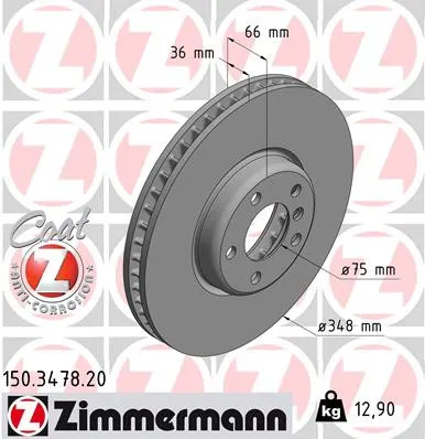 Zimmermann Bremsscheibe COAT Z 150.3478.20