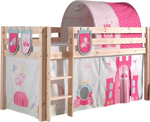 Spielbett >PINO< in Kiefer massiv natur - 210x114x106 (BxHxT)
