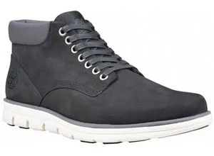 Timberland Bradstreet Mid Lace Up Sneaker, Gr. 46, schwarz - Sportliche Winterstiefel aus robustem Nubukleder mit OrthoLite®-Fußbett und flexibler SensorflexTM-Laufsohle für optimalen Komfort und Halt.