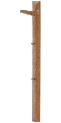 Linea Natura Garderobenleiste BANTRY - Elegante Aufbewahrungslösung - Garderobenleiste aus massiver Eiche mit modernem Design. Sechs Haken für Jacken und Accessoires, hohe Belastbarkeit von 2 kg pro Haken. Perfekt für einen stilvollen Flur!