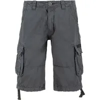 Alpha Industries Cargo-Shorts Herren Baumwolle grau, 31 777070-0011-00310 - Stylische Cargo-Shorts aus robuster Baumwolle, ideal für Stadtbummel und Outdoor-Abenteuer. Mit sechs praktischen Taschen und markanten Details bietet sie Komfort und Funktionalität.