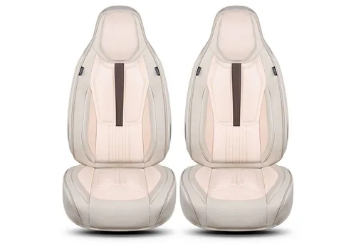 Opel Adam Bj 2013-19 Sitzbezüge in Beige DS4 - Kompatible Sitzbezüge für Schalensitze, atmungsaktiv und abwaschbar, mit spezieller Airbag-Naht für optimale Sicherheit. Ideal für Fahrer- und Beifahrersitz.