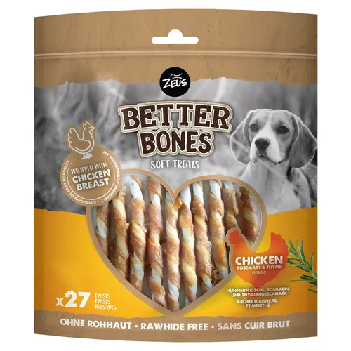 Zeus BetterBones Twists Hunde-Kauspielzeug mit Hühnchen 27 Stück