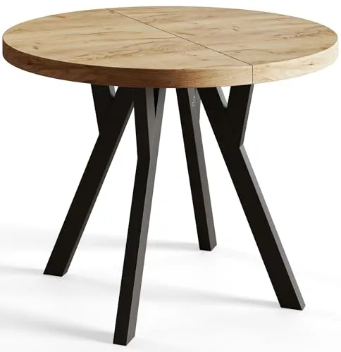 Runder Esszimmertisch OVO, ausziehbar 100-200 cm