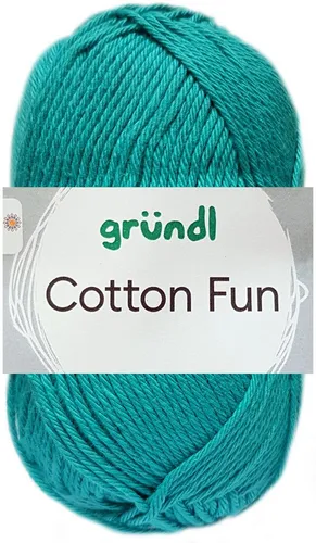 Gründl 50 Gramm Gründl Cotton Fun 24 Türkisblau Häkelwolle