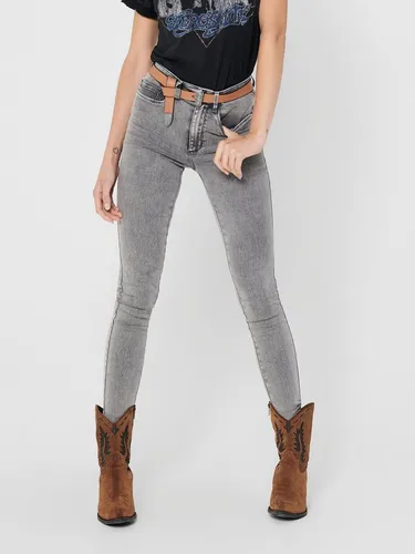 ONLY Skinny-fit-Jeans ONLRoyal grau M - Baby-Hosen aus 69% Baumwolle und 29% recyceltem Polyester, ideal für einen bequemen und stylischen Look, High Waist für optimalen Sitz.