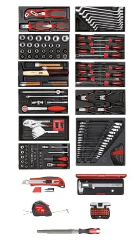 Gedore R21010002 Werkzeugsatz 166-teilig - Crimpzangen und umfassendes Werkzeug-Set, ideal für professionelle Anwendungen mit hochwertigen Materialien und präziser Verarbeitung für lange Lebensdauer.