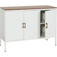 MCW Kommode MCW-L84-K3 - Hochwertige Stahlblechkommode mit PVC-Kantenschutz - Kommode aus kaltgewalztem Stahlblech, ideal für sicheren Stauraum und Wandmontage. Maße: 120x40x90 cm, passt perfekt in jedes moderne Zuhause.