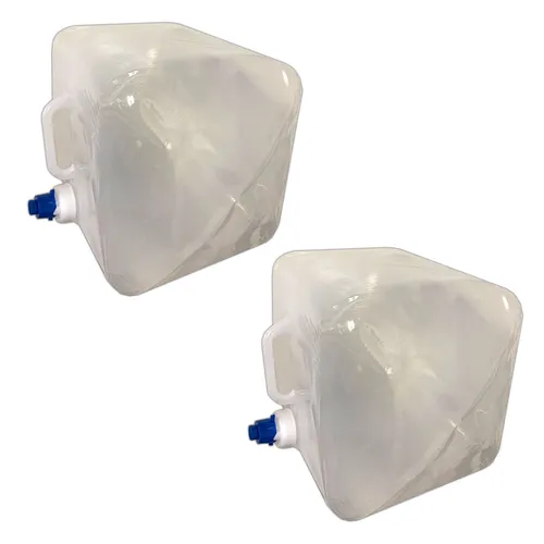 2x Trinkwasserkanister faltbar 14l Wasserkanister Wasser Camping Kanister Hahn