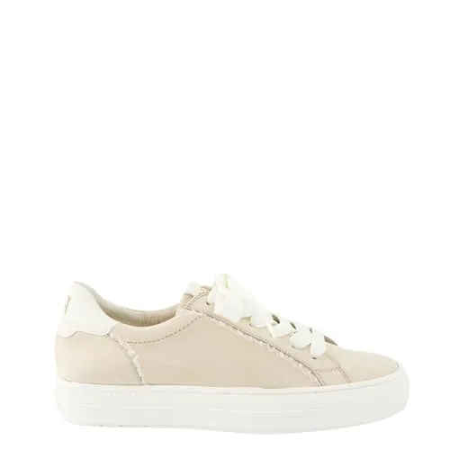 Paul Green 5561-029 Damen Sneaker Low Rauleder in beige - Gr. 38 - Beige Sneaker aus langlebigem Echtleder mit hautfreundlicher Lederdecksohle. Ideal für den Alltag und bietet eine edle Optik bei geringem Gewicht.