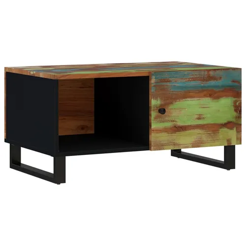 vidaXL Couchtisch aus Altholz 80x50x40 cm - Couchtisch aus massivem Altholz, umweltfreundlich mit einzigartiger Farbgebung. Bietet viel Stauraum und eine starke Tischplatte für Snacks und Deko.