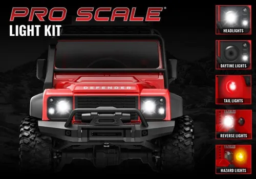 TRX9784 Traxxas LED Lichtset für TRX-4M Landrover Defender - Beleuchtung & Lämpchen, komplettes LED Lichtset für realistische Nachteffekte und aufregende Abenteuer im Maßstab 1:18.